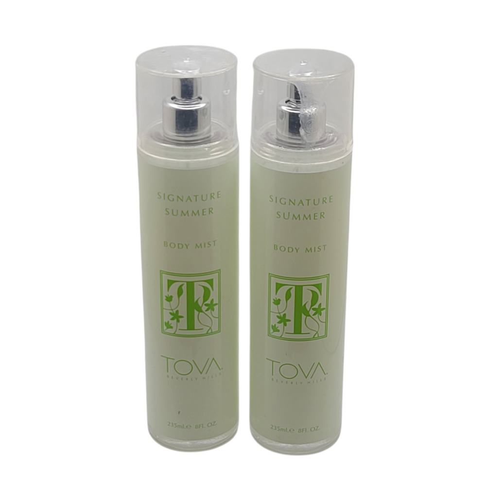 2 Pack Tova Signature Summer Body Mist 8oz *New* Imperfect Cap